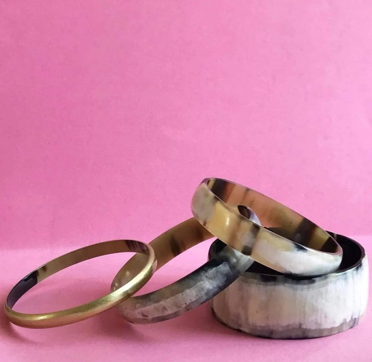 Natural & Gold Bangle Set-Sunshine Tienda