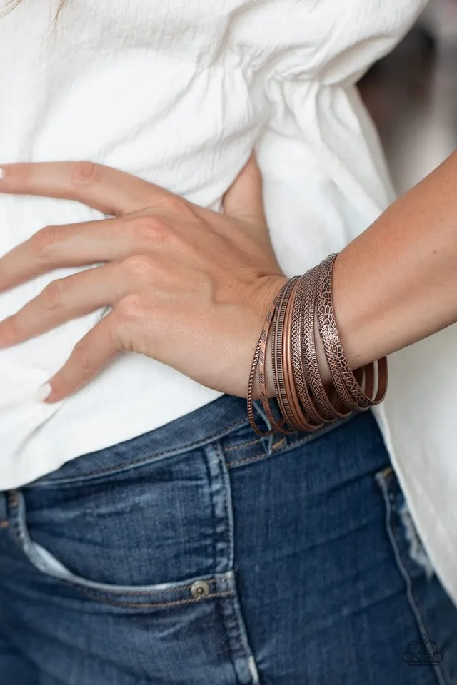 Paparazzi Bracelet ~ Relics On Repeat - Copper